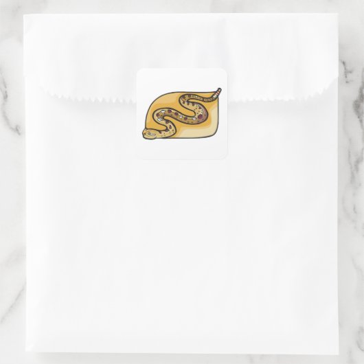 Rattlesnake Reptile Vierkante Sticker (Tas)