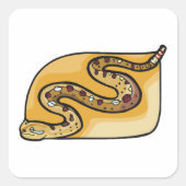 Rattlesnake Reptile Vierkante Sticker (Voorkant)