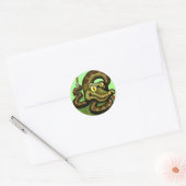 Rattlesnake Ronde Sticker (Envelop)