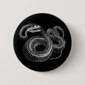 Rattlesnake Skeleton Ronde Button 5,7 Cm (Voorkant)