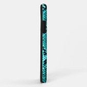 Rattlesnake Snake Skin Leather Faux blue Case-Mate iPhone Case (Achterkant/rechts)