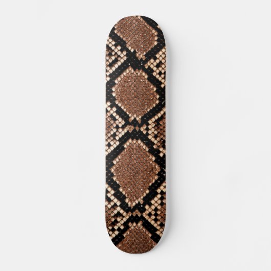 Rattlesnake Snake Skin Leather Faux Skateboard (Voorkant)