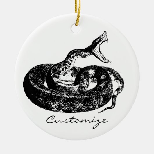 Rattlesnake Thunder_Cove Keramisch Ornament (Voorkant)