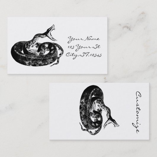 Rattlesnake Thunder_Cove Visitekaartje (Voorkant / Achterkant)