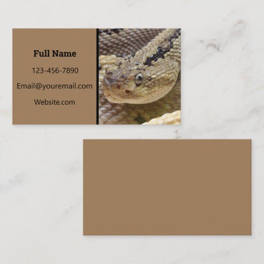 Rattlesnake Visitekaartje (Voorkant / Achterkant)