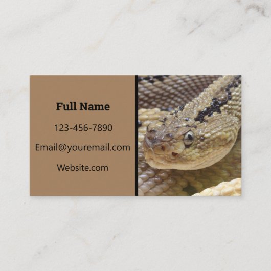 Rattlesnake Visitekaartje (Voorkant)