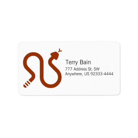 Rattlesnake Warning Sign Etiket (Voorkant)