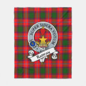 Rattray Ancient Clan Badge Tartan Pset Fleece Deken (Voorkant)