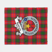 Rattray Ancient Clan Badge Tartan Pset Fleece Deken (Voorkant (Horizontaal))