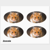 Ratty de hamster ovale sticker (Vel)