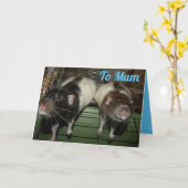 Ratty glimlacht Moederdag Kaart (Gele Bloem)