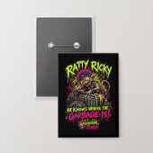 Ratty Ricky – Paranormale Punks Button (Voorkant / Achterkant)
