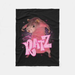 Ratz Fun Pink Mouse Rat Meme Mannen Vrouwen Hallow Fleece Deken