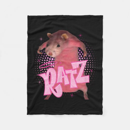 Ratz Fun Pink Mouse Rat Meme Mannen Vrouwen Hallow Fleece Deken (Voorkant)
