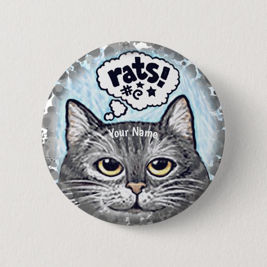 ratzcat oh ratten kat speld ronde button 5,7 cm (Voorkant)
