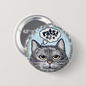 ratzcat oh ratten kat speld ronde button 5,7 cm (Voorkant /achterkant)