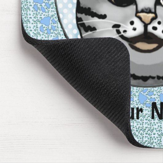 Ratzy Cat Face Mousepad Muismat (Hoek)