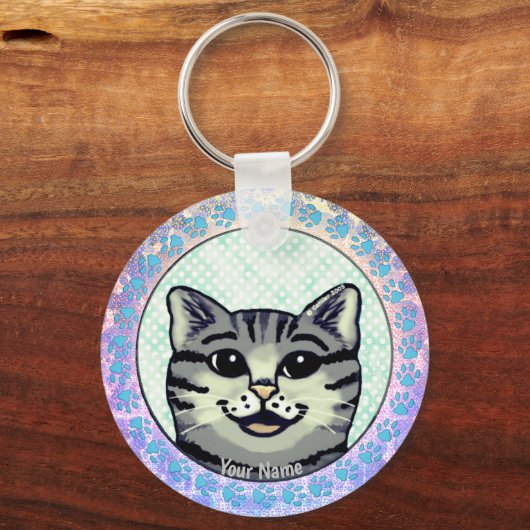 Ratzy cat Face sleutelhanger (Voorkant)