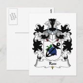 Rau Family Crest Briefkaart (Voorkant / Achterkant)