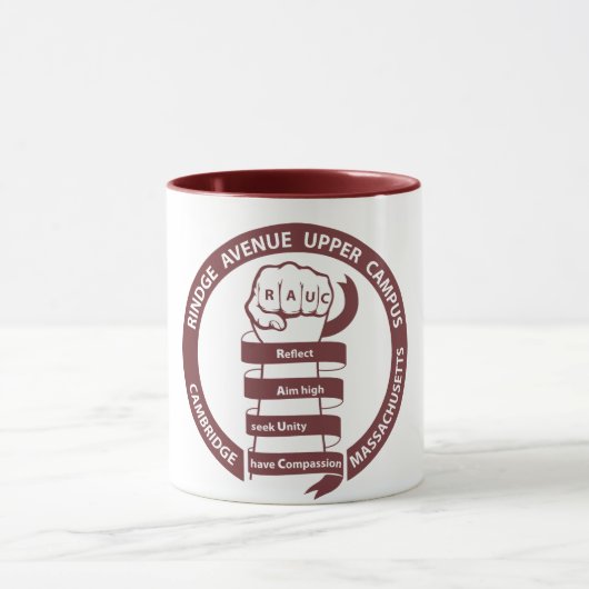 RAUC Mug Maroon Logo Mok (Midden)