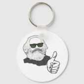 Rauchender Karl Marx mit Sonnenbrille Sleutelhanger (Voorkant)