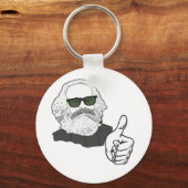 Rauchender Karl Marx mit Sonnenbrille Sleutelhanger (Voorkant)