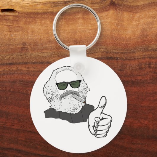 Rauchender Karl Marx mit Sonnenbrille Sleutelhanger (Voorkant)