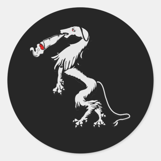 Rauchender Panther Steiermark Österreich Wappen Ronde Sticker (Voorkant)