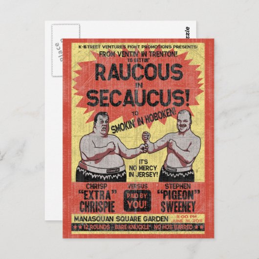 Raucus in Secaucus Briefkaart (Voorkant / Achterkant)