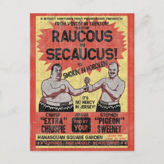 Raucus in Secaucus Briefkaart (Voorkant)