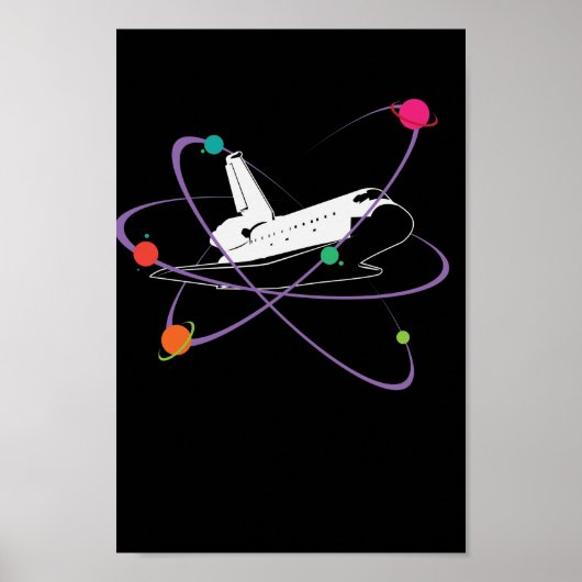 Raumschiff im Weltraum Poster (Voorkant)