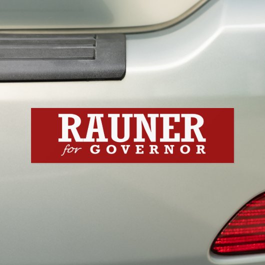 RAUNER FOR GOVERNOR 2014 BUMPERSTICKER (Op auto)