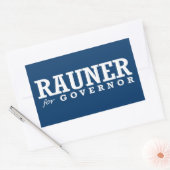 RAUNER FOR GOVERNOR 2014 RECHTHOEKIGE STICKER (Envelop)