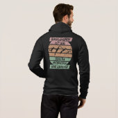 Rausgehen ist krasser, Sonnenuntergang, Berge  Hoodie (Achterkant volledig)