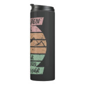 Rausgehen ist krasser, Sonnenuntergang, Berge  Thermosbeker (Geroteerd rechts)