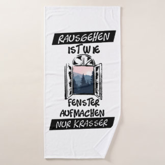 Rausgehen ist wie Fenster aufmachen Badhanddoek