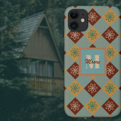 Raustic Floral Geometric Gingham-Fading Sun Palett Case-Mate iPhone Case