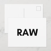 rauw briefkaart (Voorkant / Achterkant)