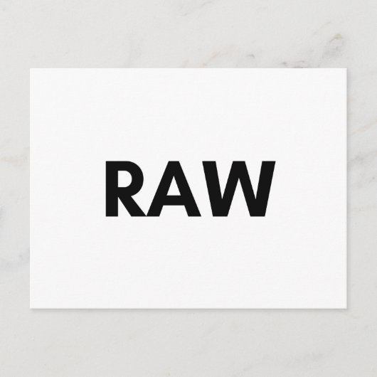 rauw briefkaart (Voorkant)