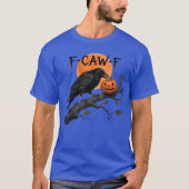 Rauw Kraaivogel Raven Gothic Cawing Grunge Scary P T-shirt (Voorkant)