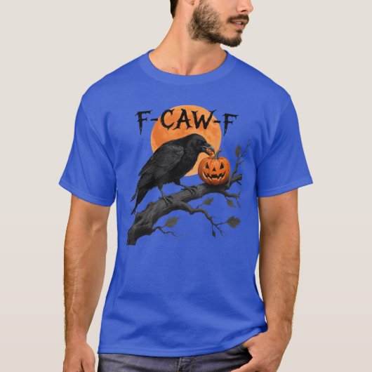 Rauw Kraaivogel Raven Gothic Cawing Grunge Scary P T-shirt (Voorkant)