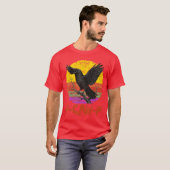 Rauw Kraaivogel Raven Gothic Cawing Grunge Scary T-shirt (Voorkant volledig)