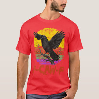 Rauw Kraaivogel Raven Gothic Cawing Grunge Scary T-shirt