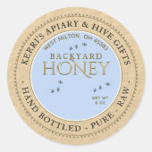 Rauw Kraft, achtertuin Hives Honey Label Hand Bott (Voorkant)