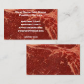 Rauw rundvlees visitekaartje (Voorkant / Achterkant)