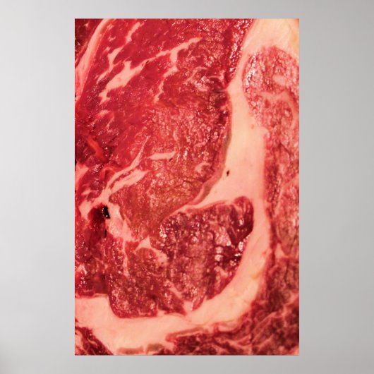 Rauw vlees Ribeye Steak Poster (Voorkant)