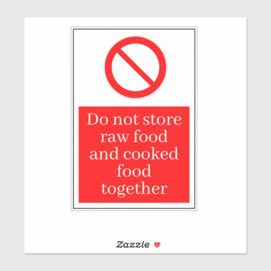 Rauw voedsel / gekookt voedsel sticker (Vel)