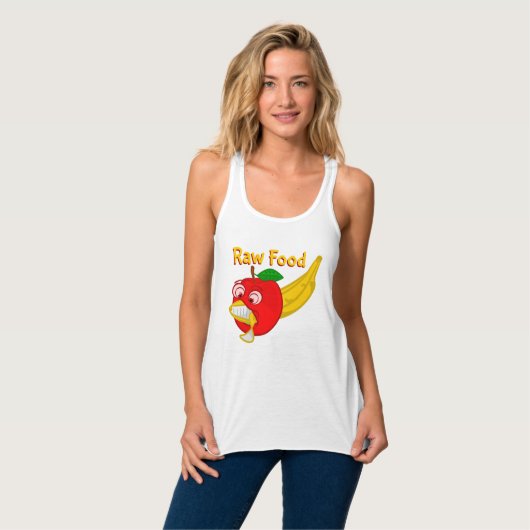 Rauw voedsel grappig fruit tanktop (Volledige Voorkant)