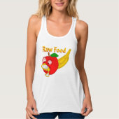 Rauw voedsel grappig fruit tanktop (Voorkant)