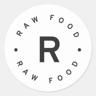 Rauw voedsel ronde sticker